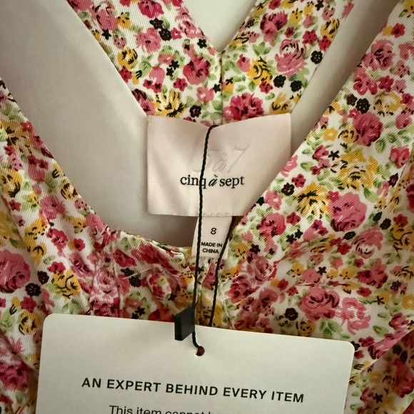 Cinq a Sept | Jessica Midi Floral Spring Summer Dress Size 8 - Picture 4 of 7